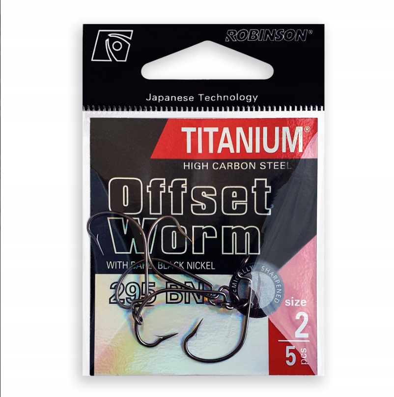 Haczyk Titanium Offset Worm 295 (5 szt.), rozm. 2/0