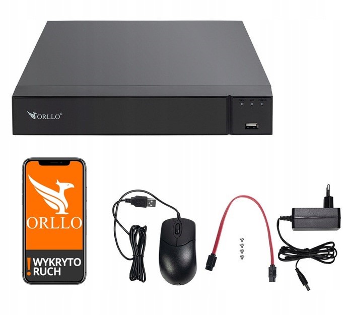 Rejestrator Nagrywarka Orllo NVR1 Monitoring WiFi CH9 Onvif 4K