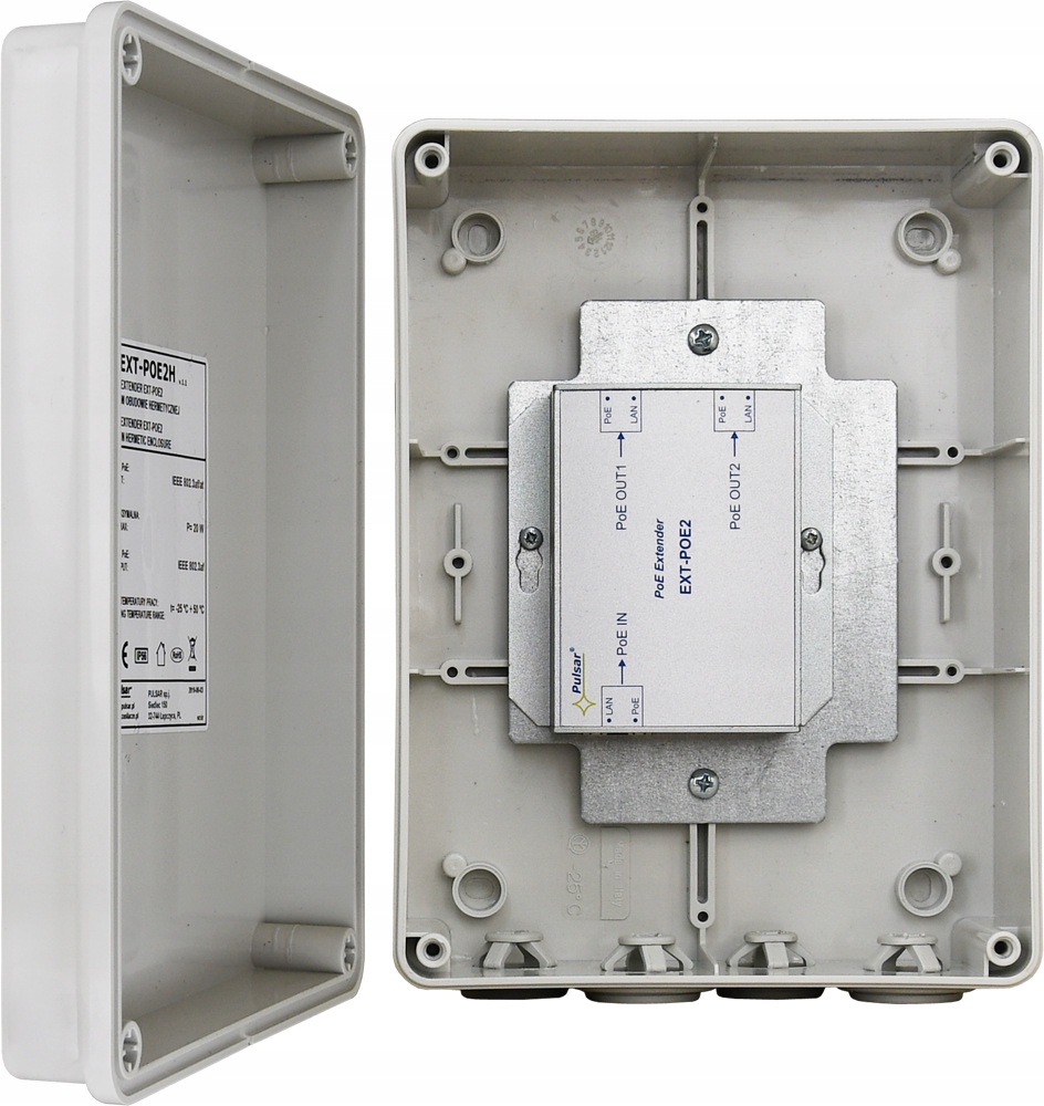 Extender v hermetickém pouzdře EXT-POE2H Pulsar