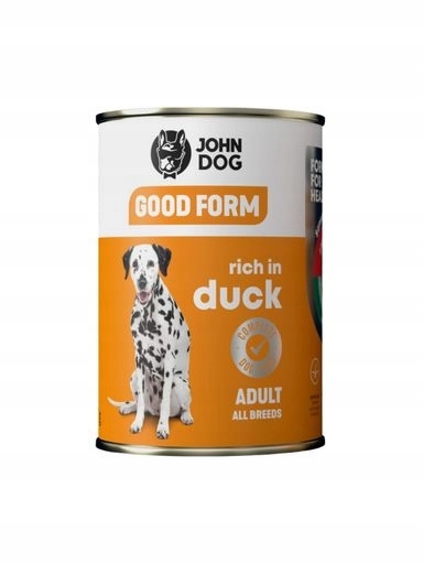 5x John Dog Dobrá forma krmivo pro psy Kachna 400 g