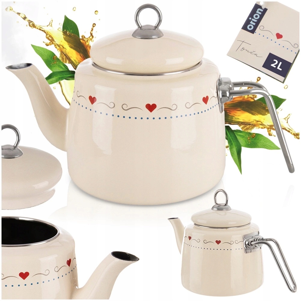 Konvice Smaltovaná Orion Tonca 1,6 L Krémová na indukci a myčku nádobí