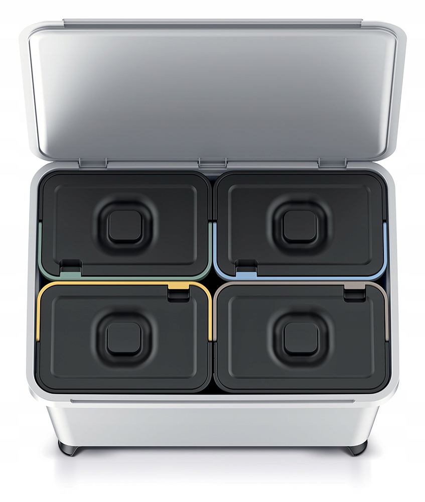 Levně Odpadkový koš Systema objem: 4x10 l, barva: popelavá