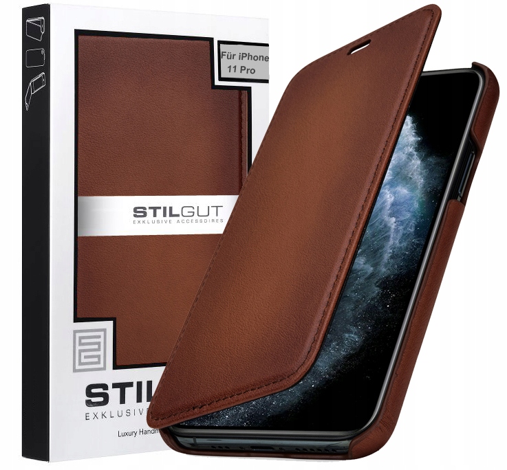 

Stilgut do iPhone 11 Pro - Book, cognac Antik