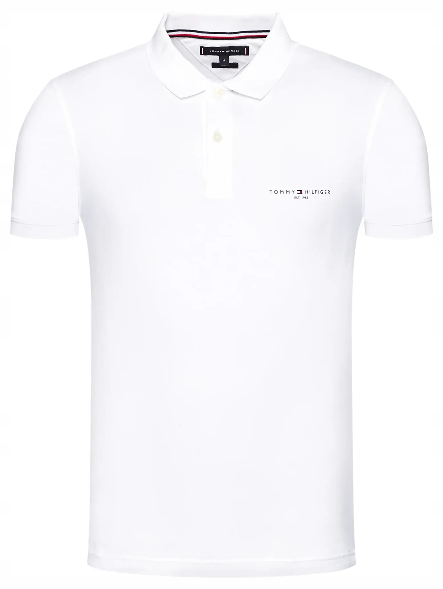 

Koszulka polo męska biała slim fit Tommy Hilfiger
