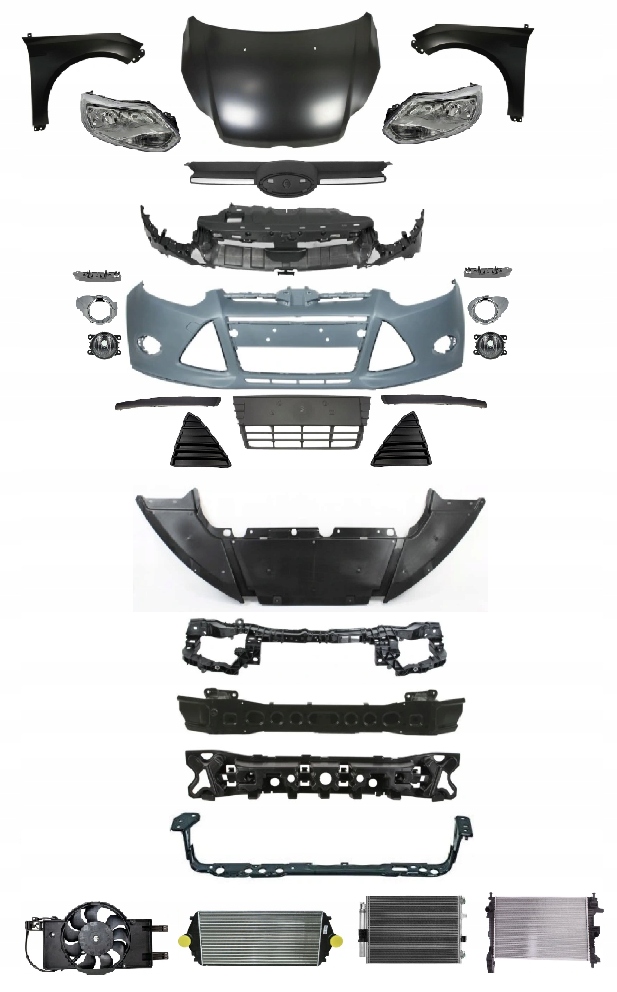 FORD FOCUS III 3 2010-2014 KOMPLETNY PRZÓD MASKA