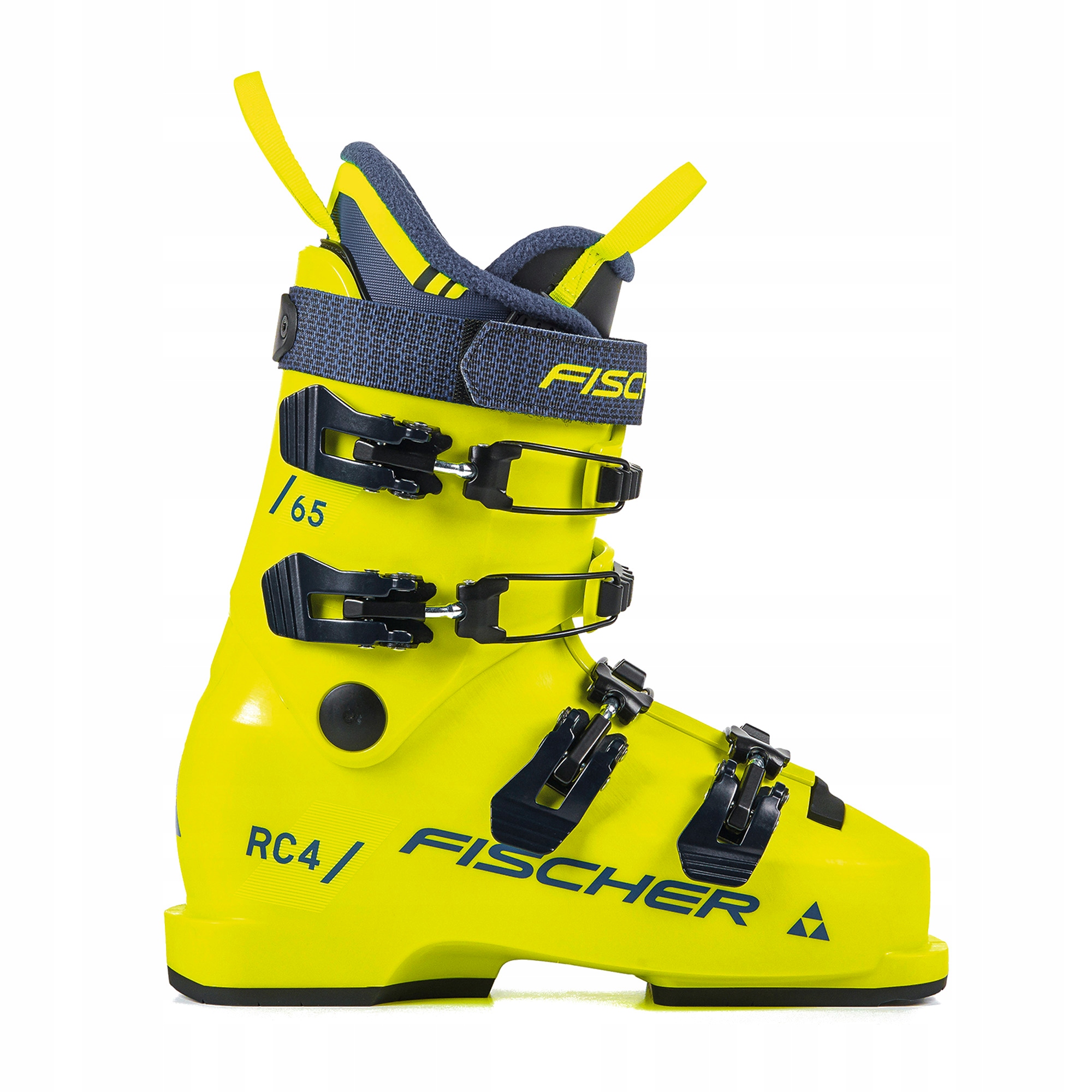 Detské lyžiarske topánky Fischer RC4 65 JR yellow/yellow 25.5 cm