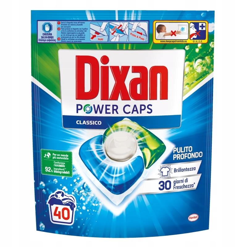Levně Dixan Power Caps Classico kapsle univerzální 40 ks