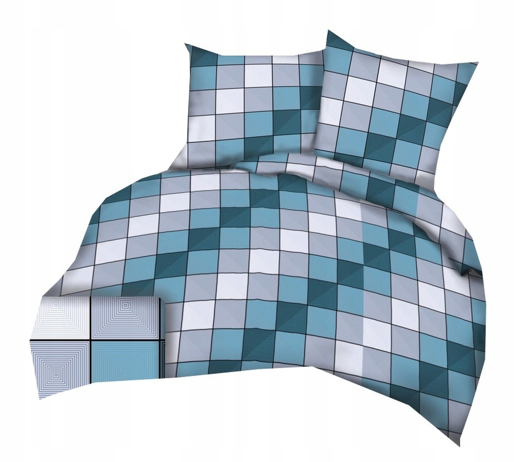 Krepové Povlečení 160x200 Povlečení 70x80 Hrubá Polská Bavlna 3D mřížka