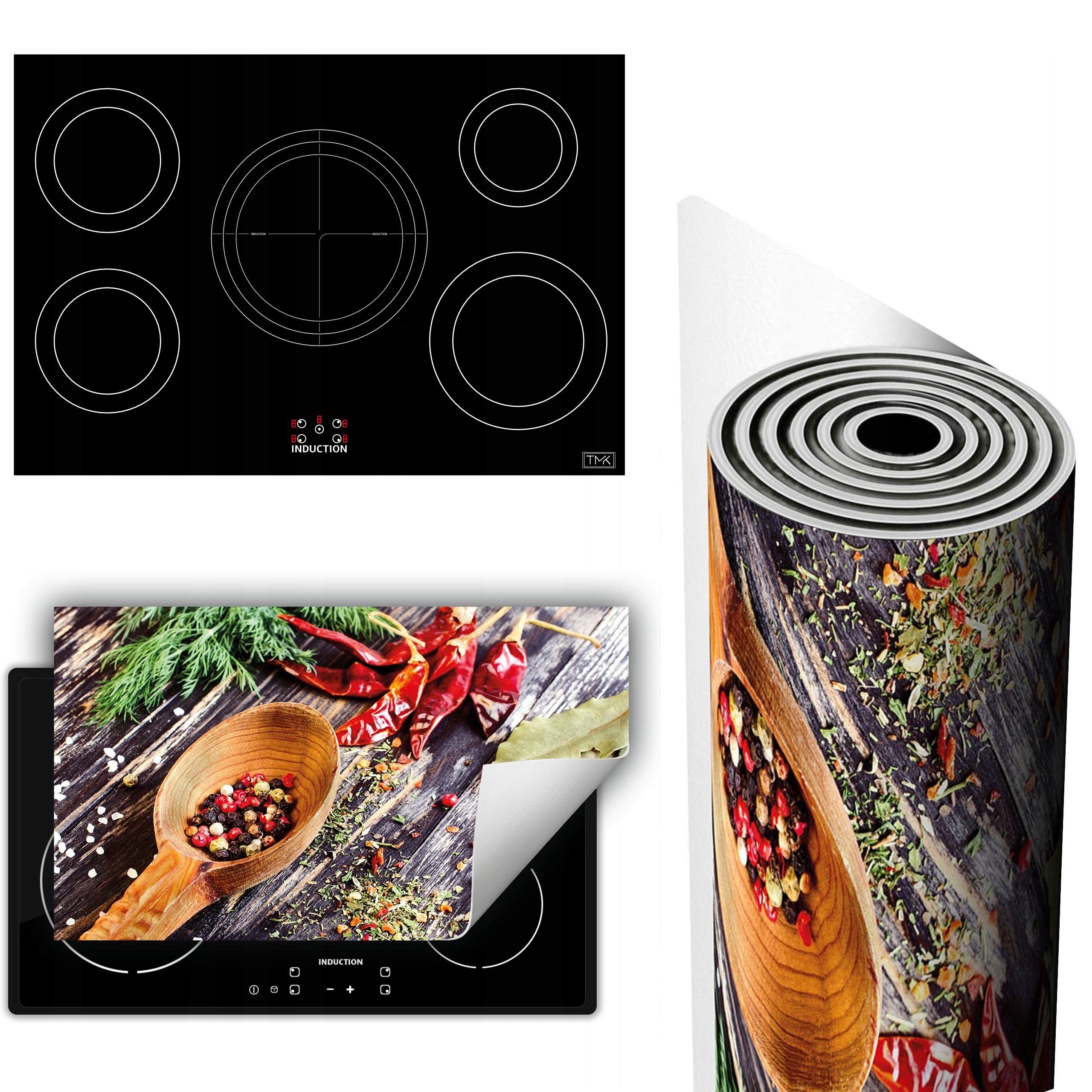 Vinylová Podložka Na Ochranu Kuchyňské Desky 90x52 chili dřevo