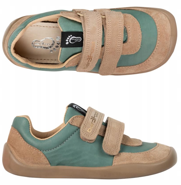 Buty skórzane, hydrofobowe 3f barefoot M-Ohio slim turkus 30