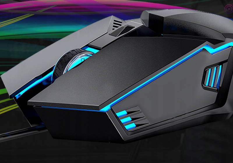 Myszka GAMINGOWA PRZEWODOWA Mysz dla GRACZY Podświetlana LED RGB V7 do GIER Interfejs USB