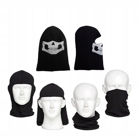 MASKA KOMINIARKA NA TWARZ Z CZASZKĄ MOTOCYKLOWA CZARNA CZACHA NA NARTY EAN (GTIN) 5123715231