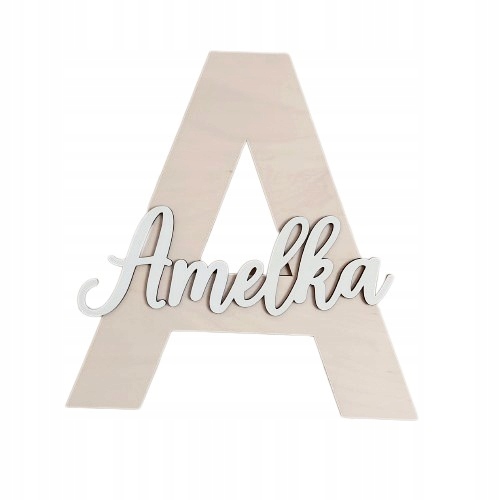 

Litera na ścianę 3D Drewniane Imię literki