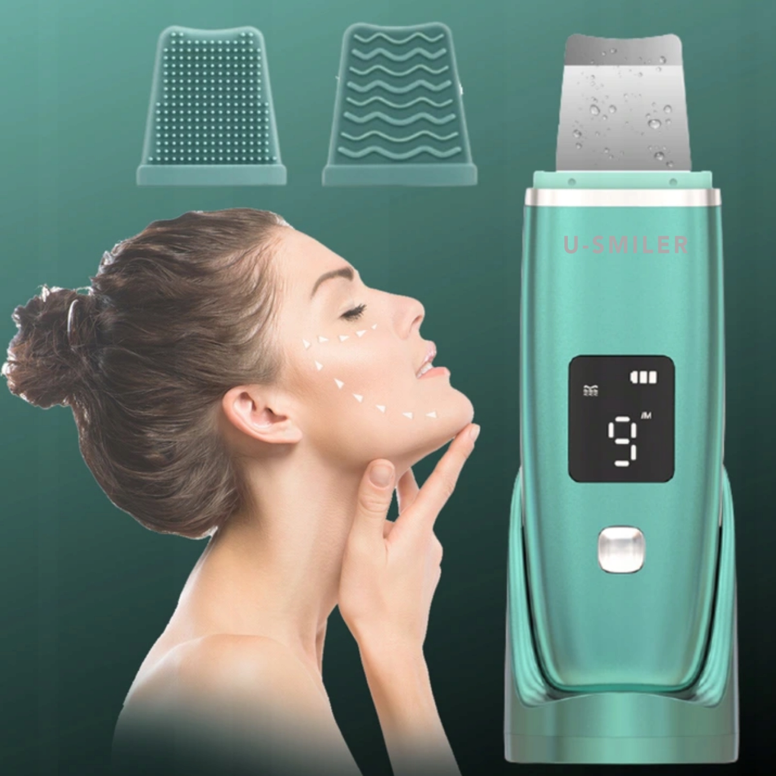 PEELING KAWITACYJNY BEZPRZEWODOWY PILING DO TWARZY Marka U-smiler