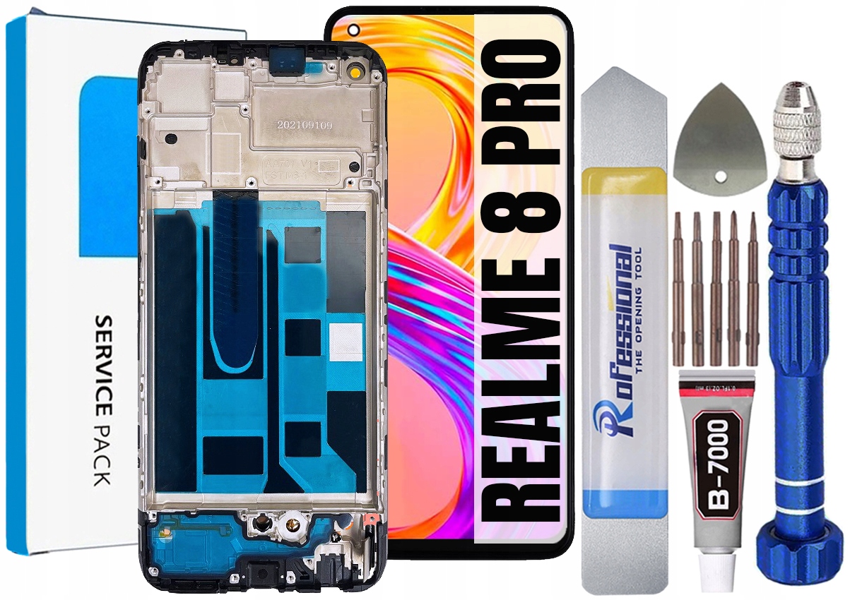Displej Pro Realme 8 Pro RMX3081 Originál Oem Obrazovka Rámeček