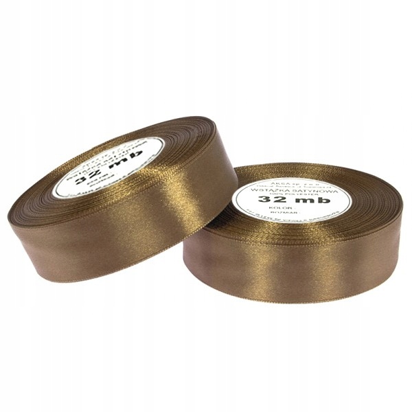 

Wstążki wstążka tasiemka satynowa j.brąz 25mm 32mb