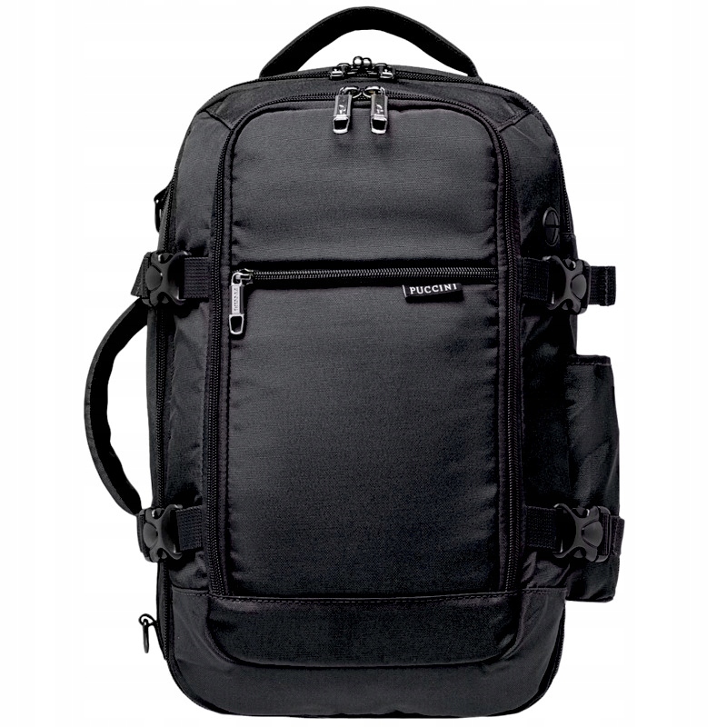Plecak Puccini PM90171 czarny bagaż podręczny do Wizzair 40x25x20 cm