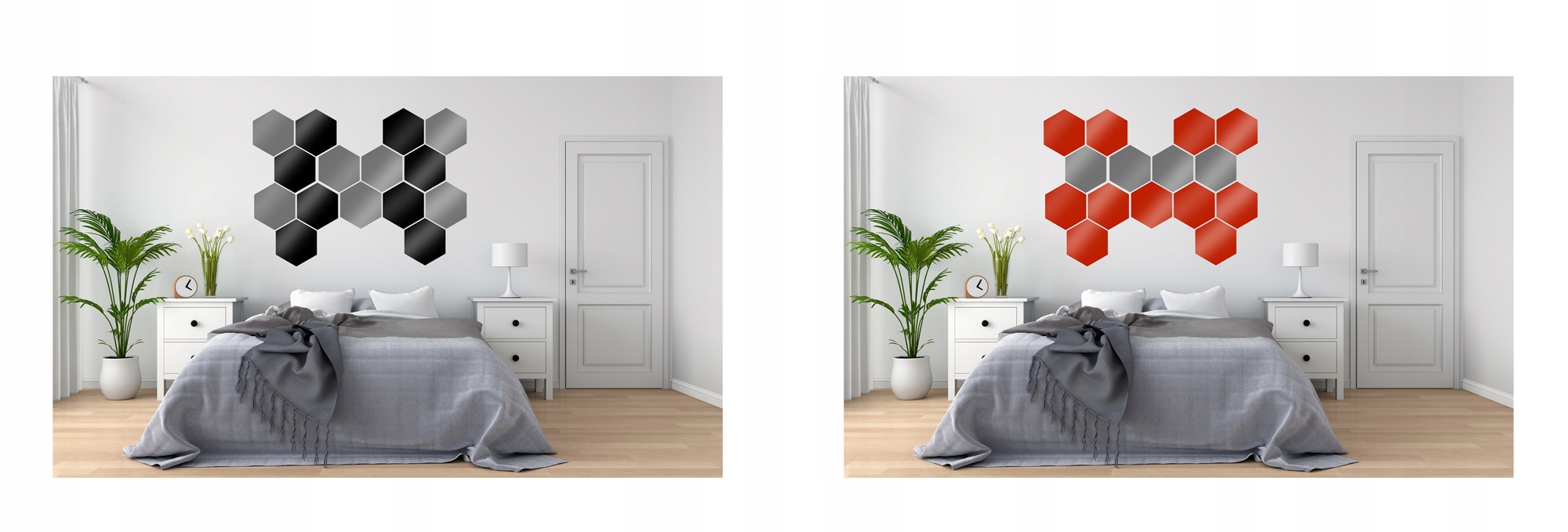 LUSTRO heksagonalne akrylowe 15x17,3cm LS-78 Typ lustra ścienne