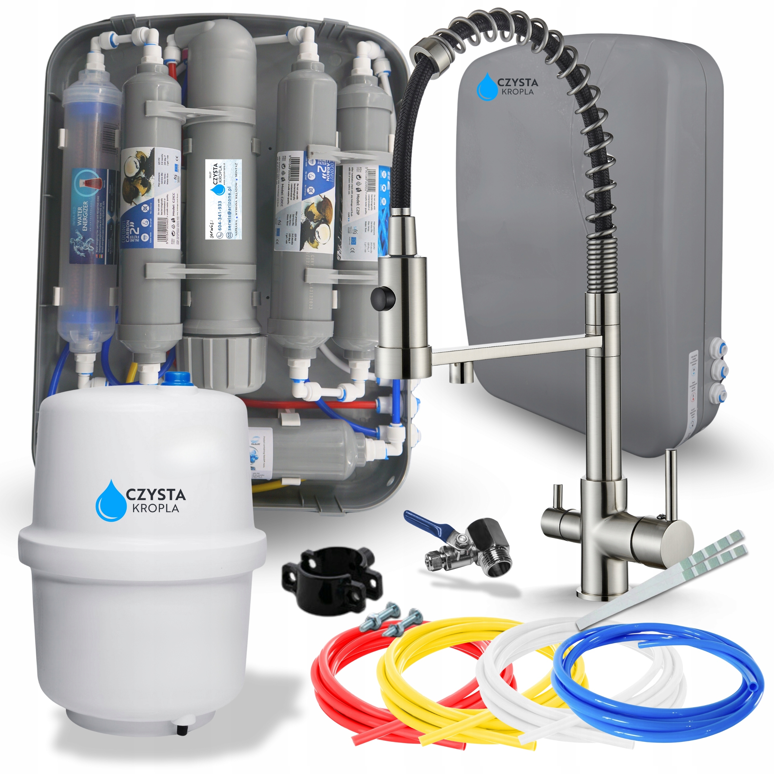 Obrátená Osmoza Vodný Filter Pitnej Ionizátor Štrukturátor RO7 Sada