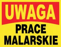 Tablica informacyjna UWAGA PRACE MALARSKIE TB-13