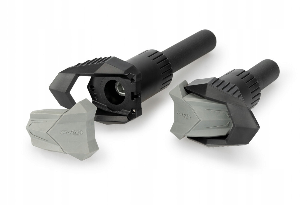 Pádové protektory rámu Puig R19 22011N čierny so šedou gumou 22011N