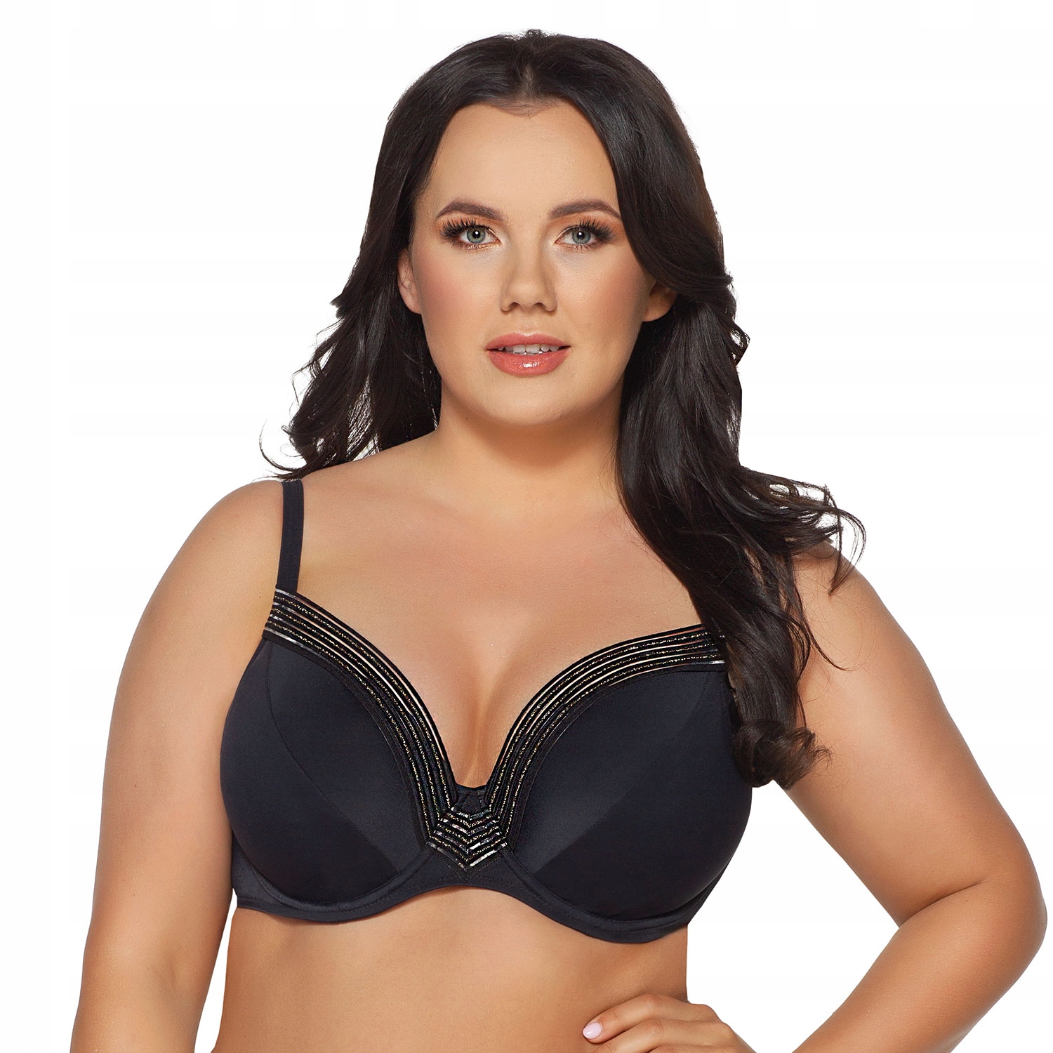 Ava SK-209 černý Plavkový kostým měkká podprsenka 90B