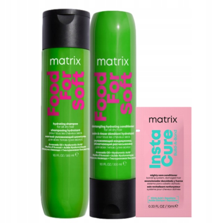 Matrix Food For Soft nawilżający szampon odżywka do włosów suchych
