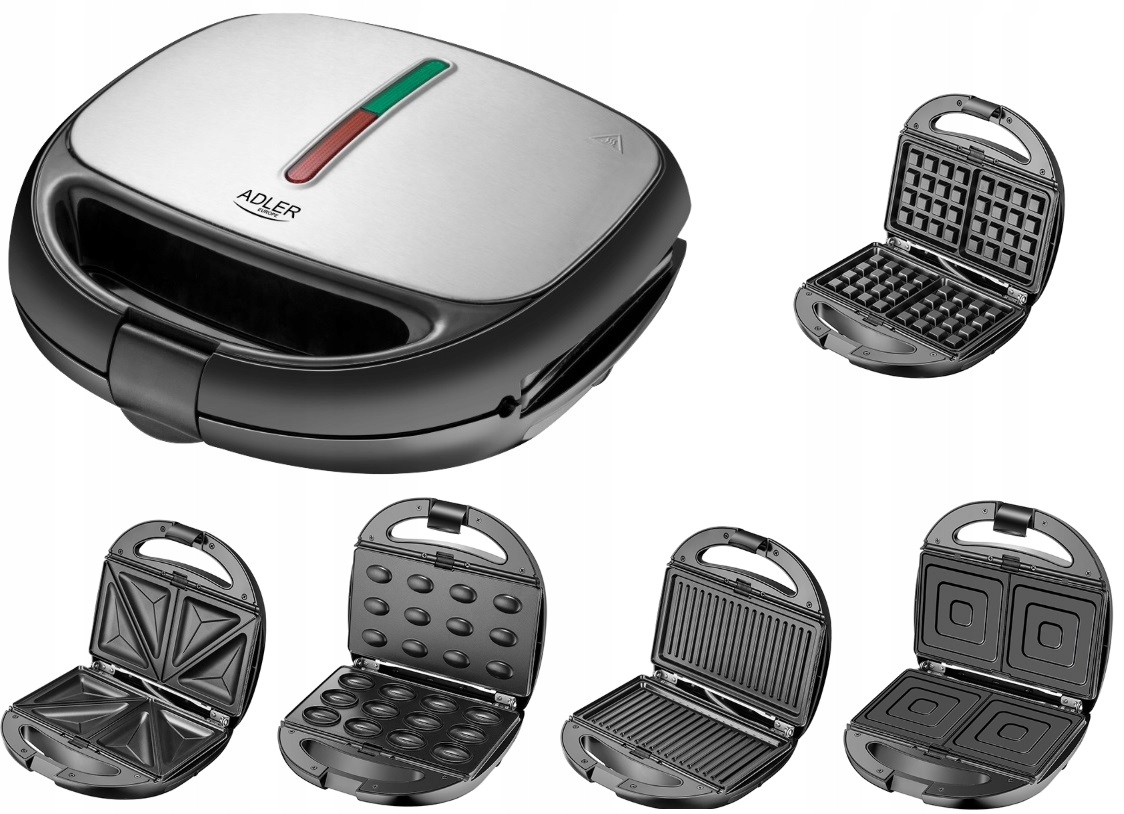

Opiekacz Adler Ad 3040 5w1 Grill Gofrownica Ciast