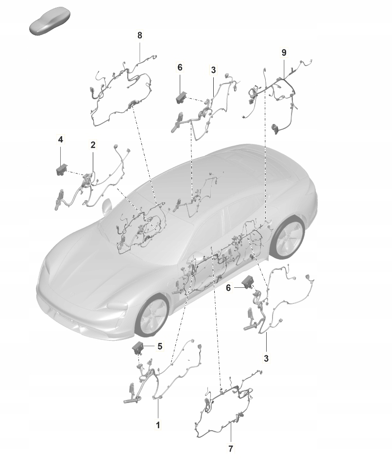 Sterownik drzwi prawy przód PORSCHE PAD959792