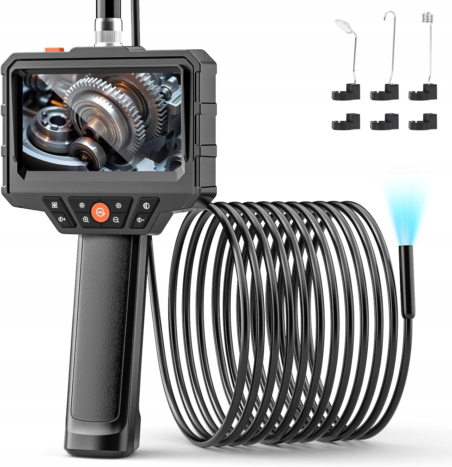 Dílenská Inspekční Kamera Endoskop IP67 Pro Trubky 10 m 8LED 8 mm IP67 4,3''