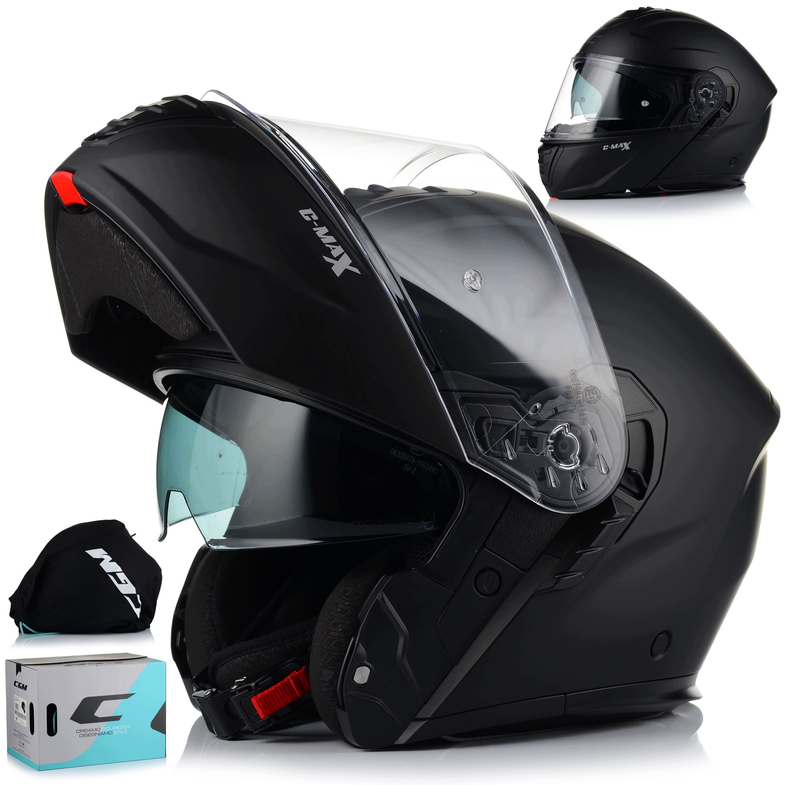 Motocyklová prilba Cgm 569G C-max P/j čeľusťový systém pinlock Blenda