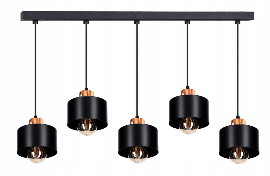 Lustr Závěsné Stropní Svítidlo Loft 5 Černá Lampy Lustry Do Obývacího Pokoje Led