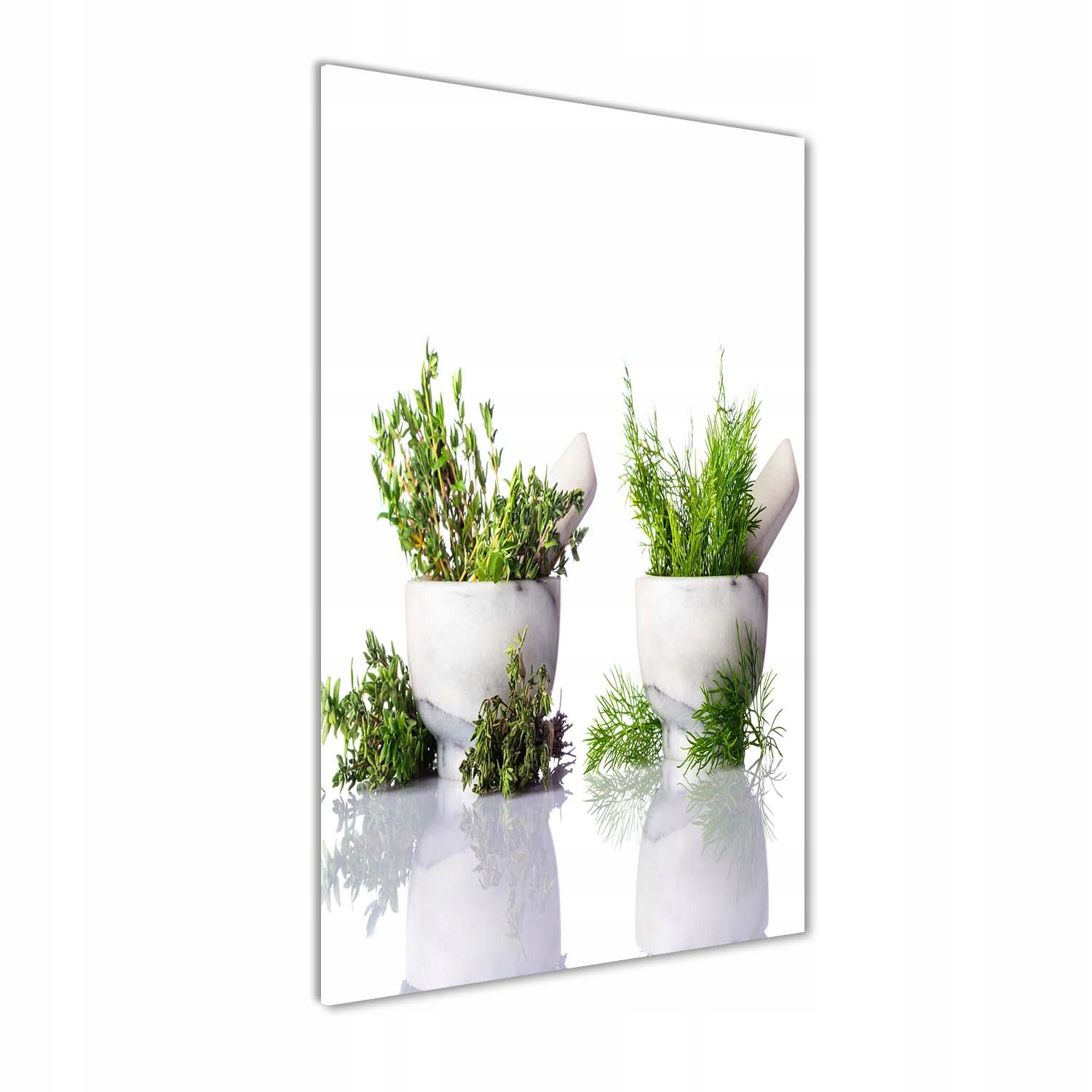

Foto obraz na szkle Moździerze i zioła 60x120 cm