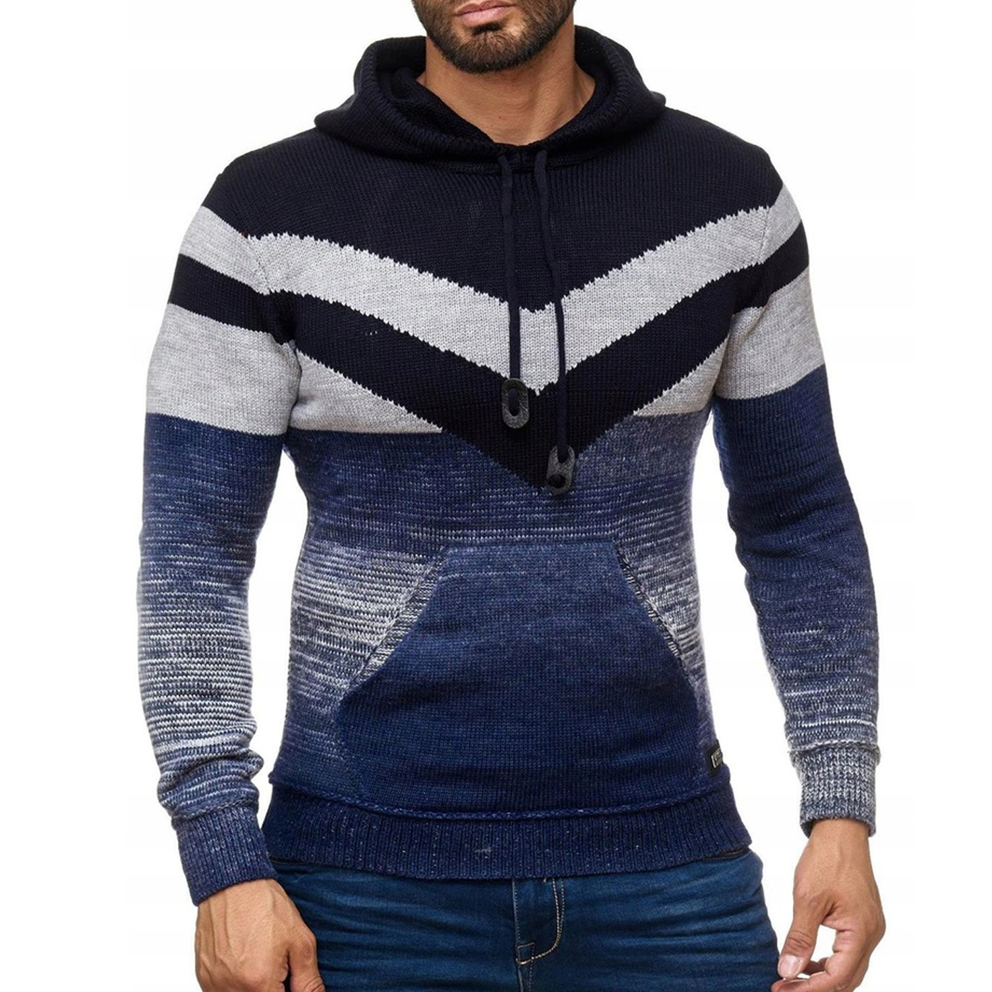 Pánský Klokanka svetr mikina s kapucí stínovaný