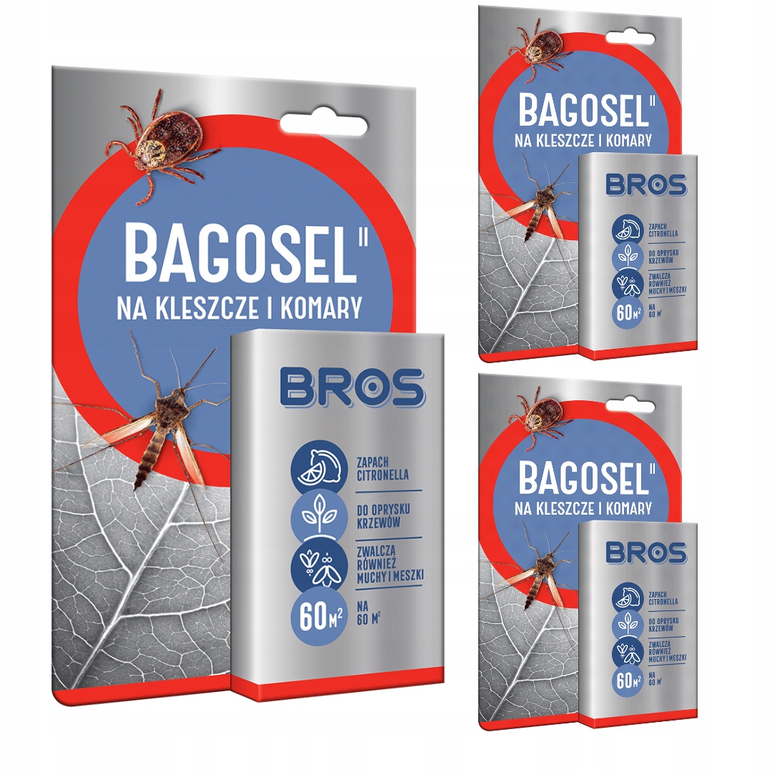 BAGOSEL BROS OPRYSK KOMARY KLESZCZE 30ml PAKIET