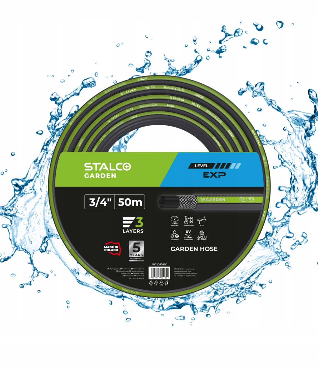 Záhradná Hadica Zalievacia 3/4" 50 M Exp Stalco Garden Silná Odolná Voči Uv Žiareniu