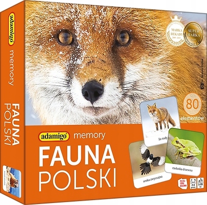 MEMORY FAUNA POLSKI GRA PAMIĘĆ PAMIĘCIOWA ADAMIGO Nośnik książka papierowa