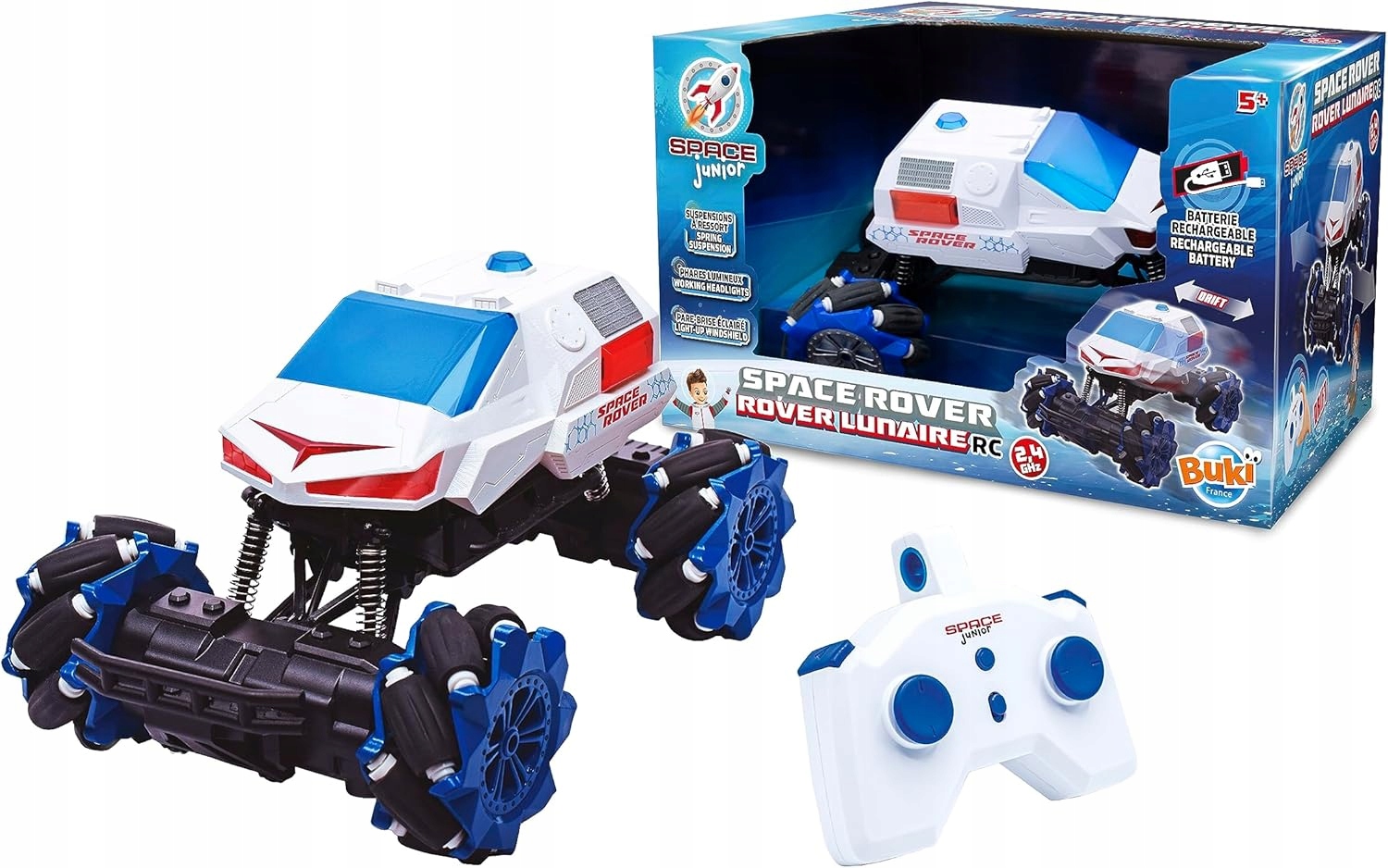 Samochód Zdalnie Sterowany Rc Łazik Księżycowy Buki 360 Pilot 2.4GHz