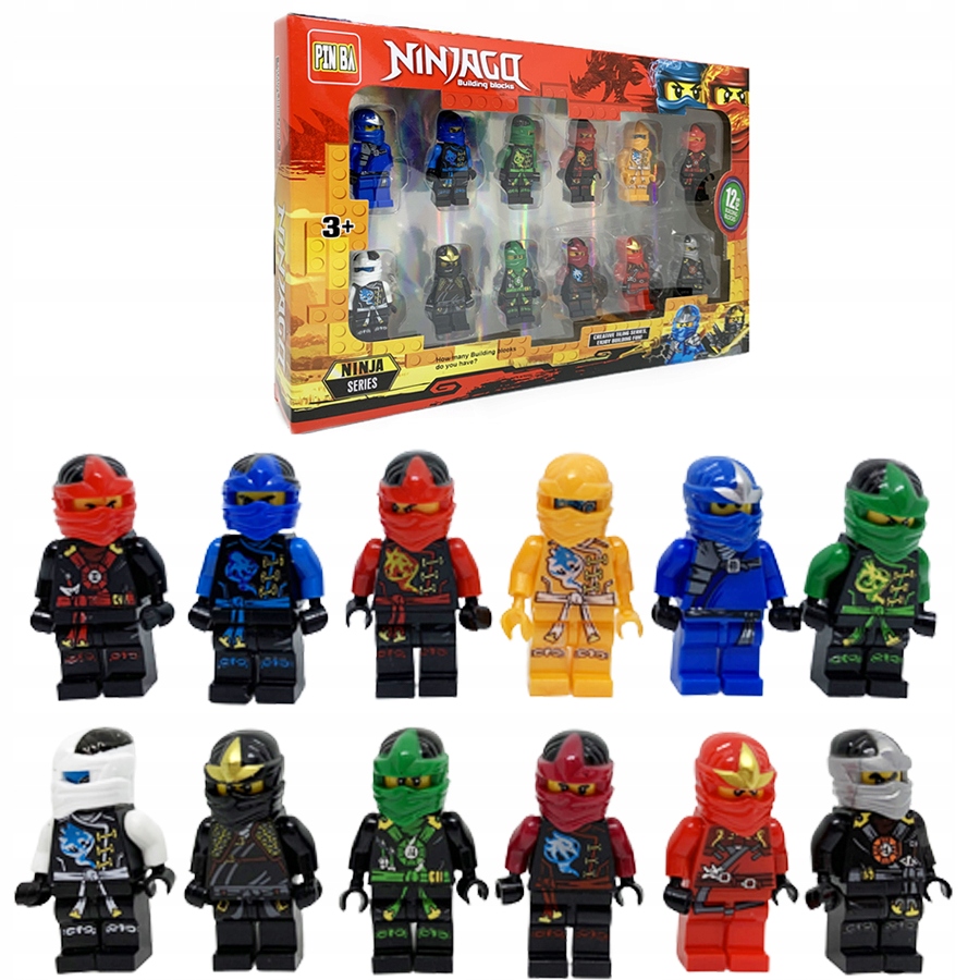 

Zestaw 12 Figurek Ninjago Klocki Figurki Akcesoria