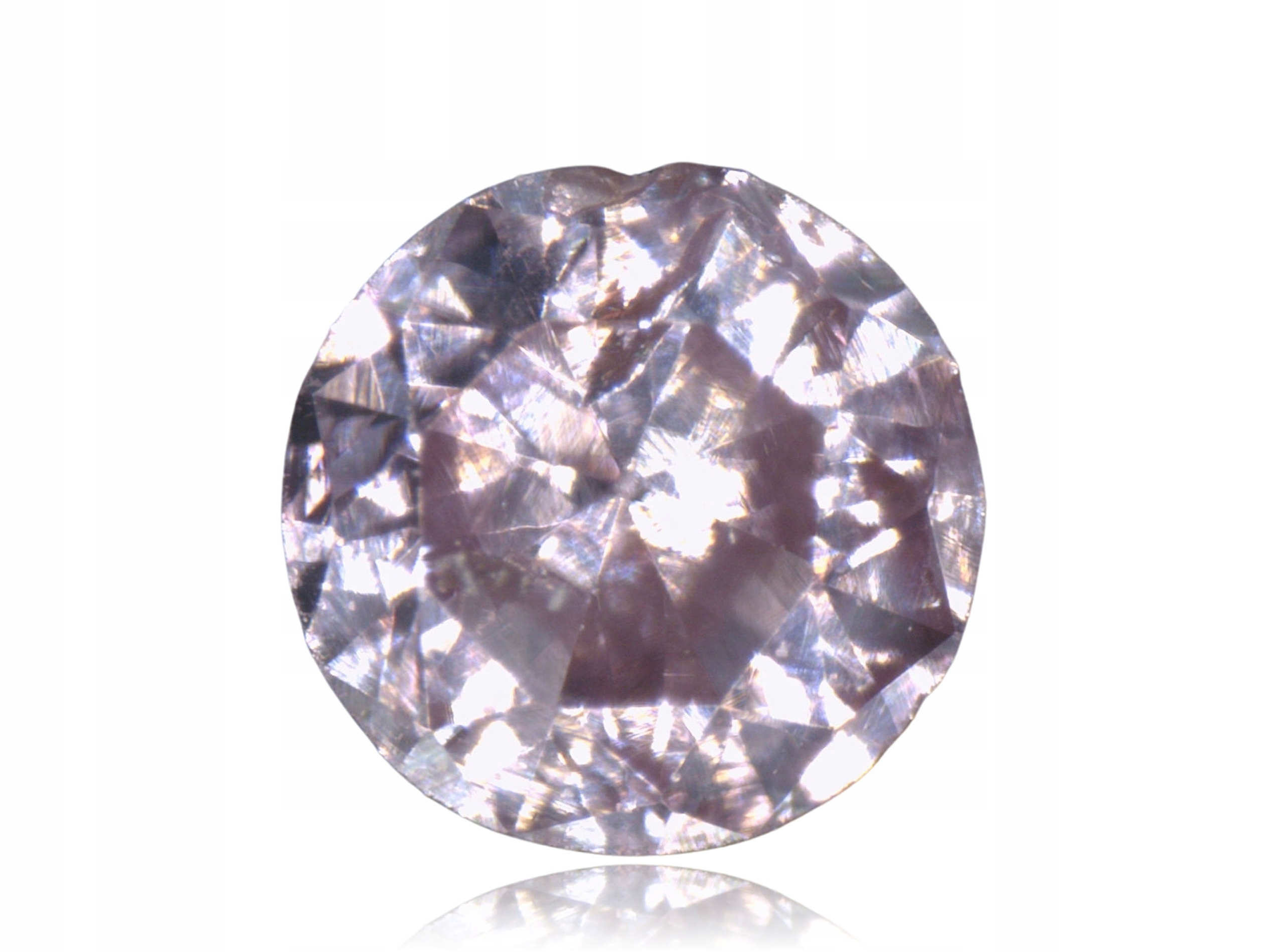 Přírodní Diamant 0.03ct Růžový Briliant I2 eCertifikát Wbd