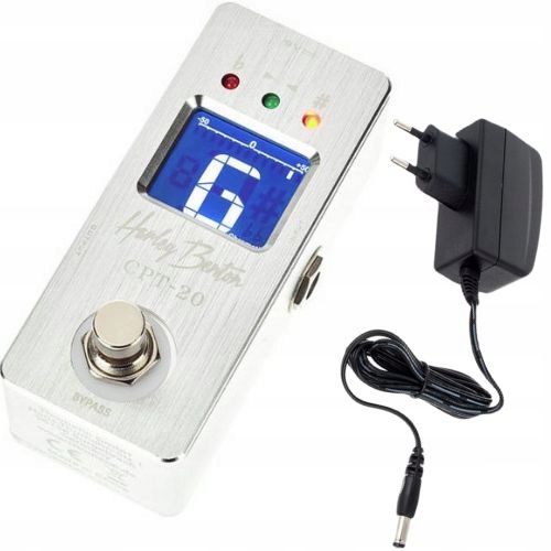 Chromatická podlahová ladička pro basovou kytaru Napájecí zdroj Harley Benton CPT-20