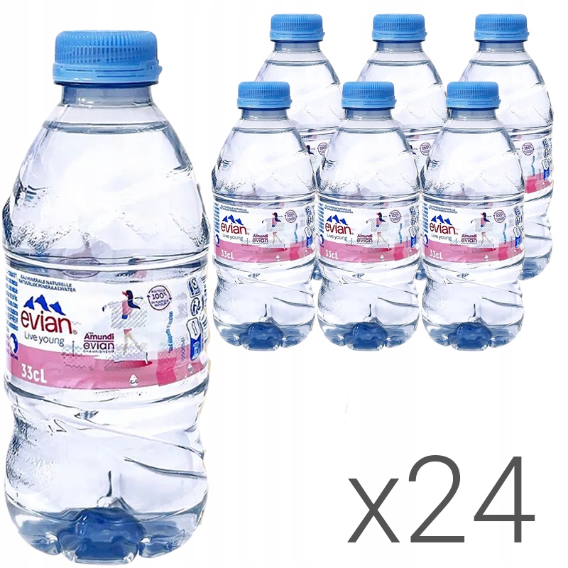 Levně Evian Minerální Voda 0,33 L (330 ml) x 24 Neperlivá Pet