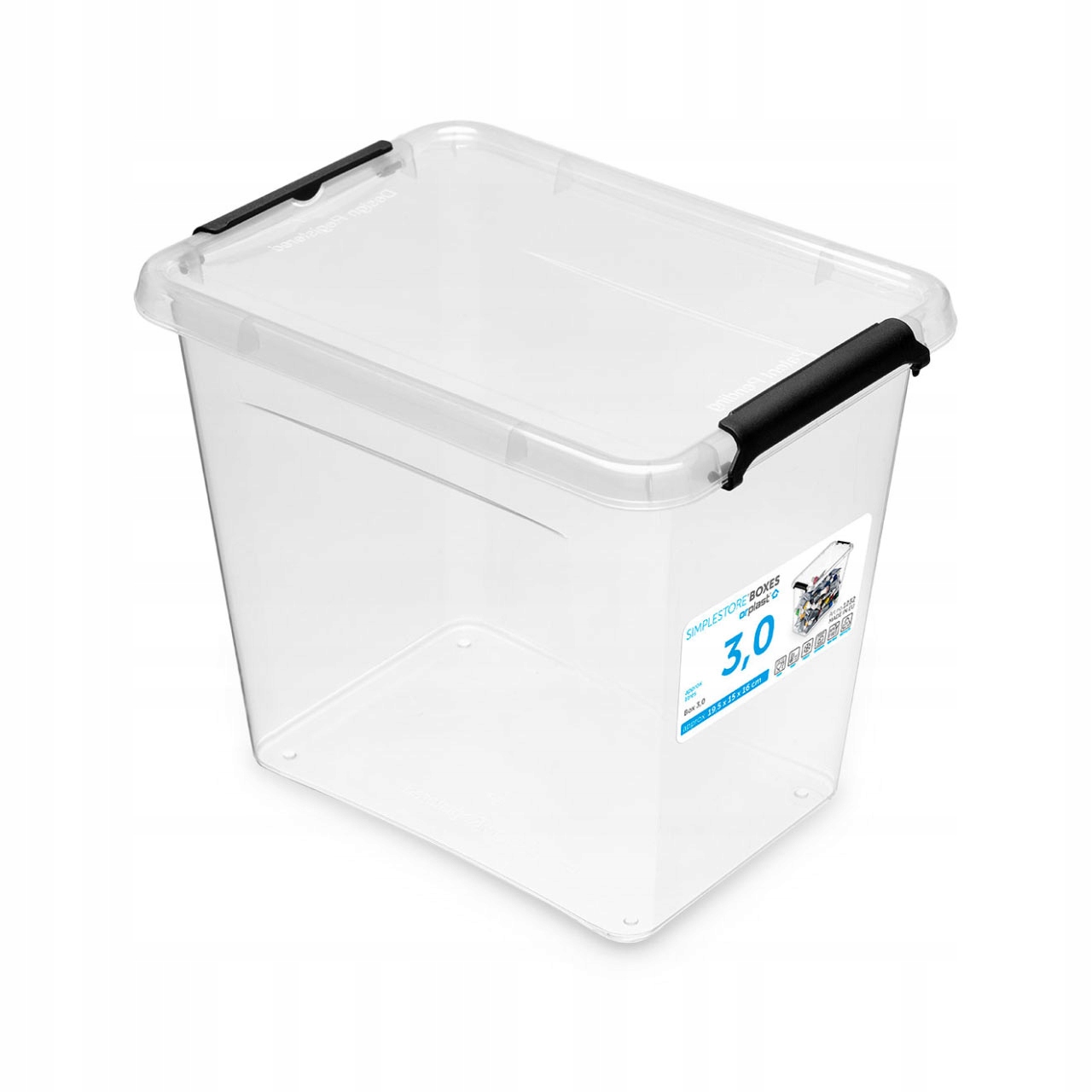 Zamykany pojemnik pokrywa klipsy SimpleStore 1232