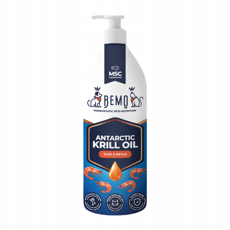 Levně Antarktický krillový olej Bemo Krill 200 ml pro psa kočku, zdravá srst