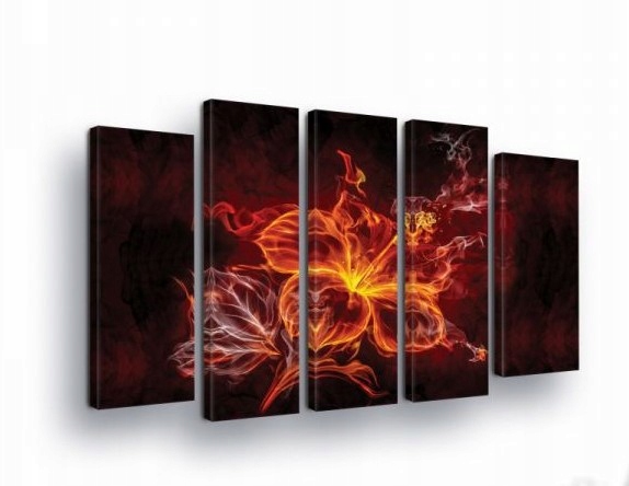 Obraz 150x100 Energia žiara plameň kvet abstrakcia dynamika vášeň teplo