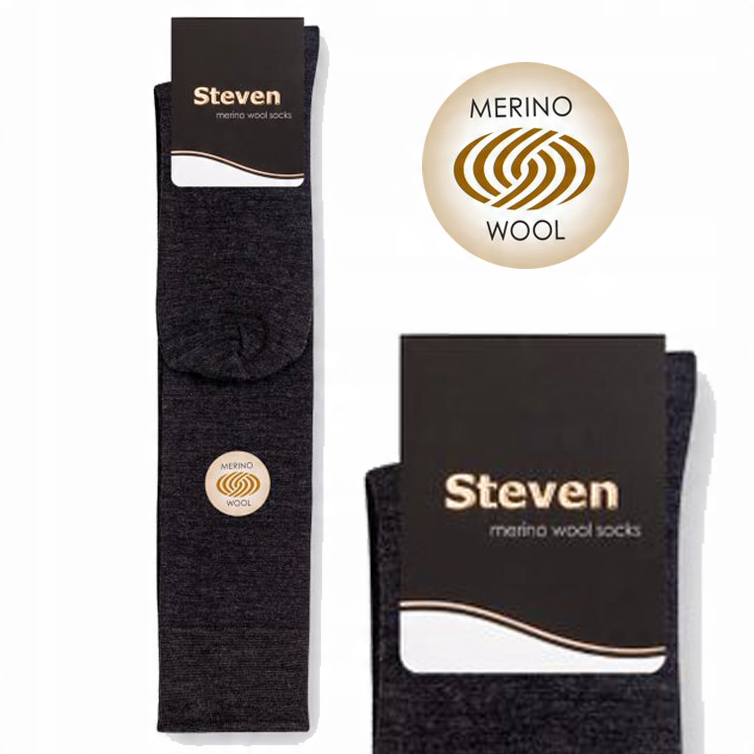 

Podkolanówki męskie z Wełny merynosów 008 Steven