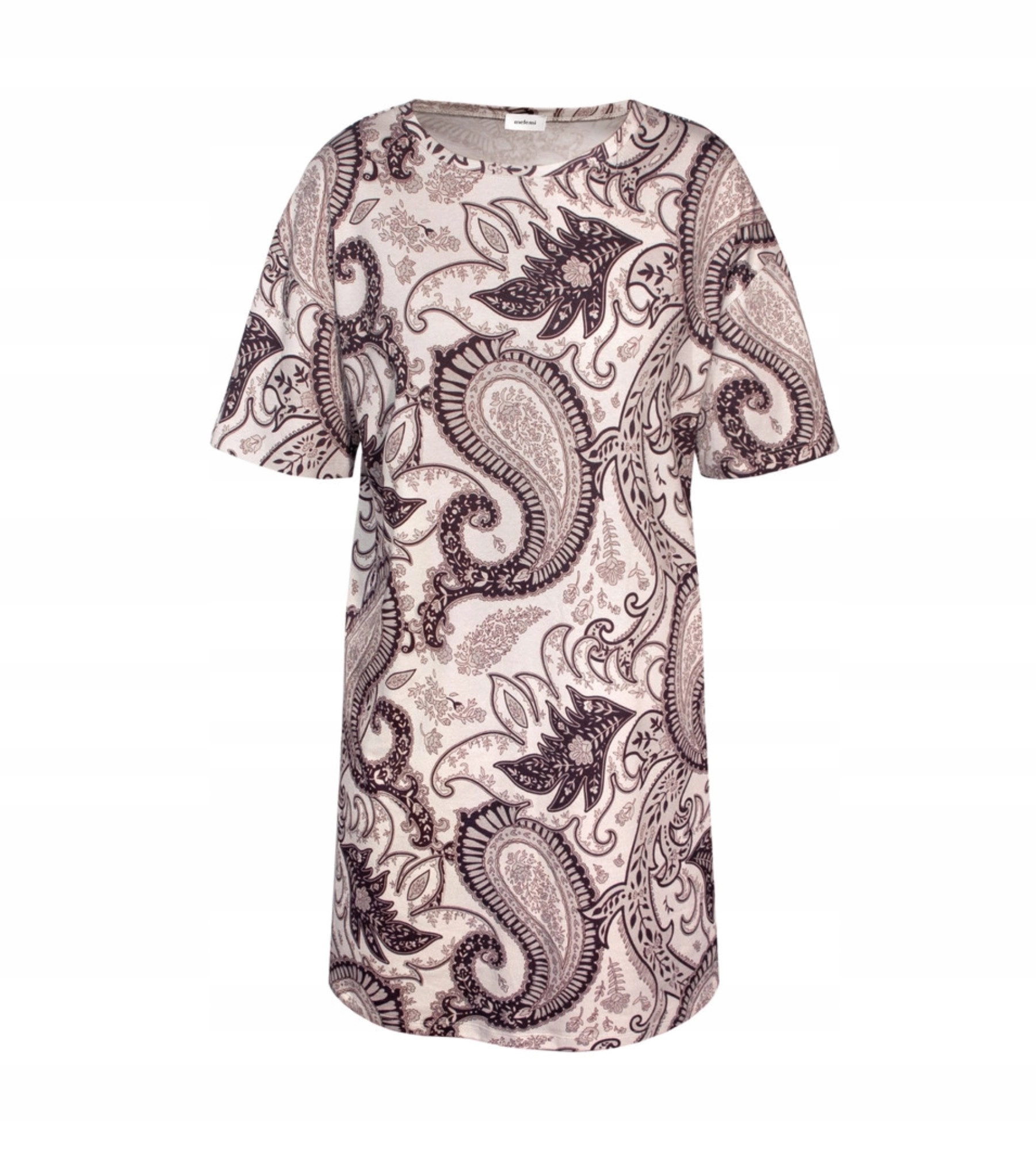 Košile Noční Dámská Krátký Rukáv Iris KB60 Béžová Mefemi Béžová L