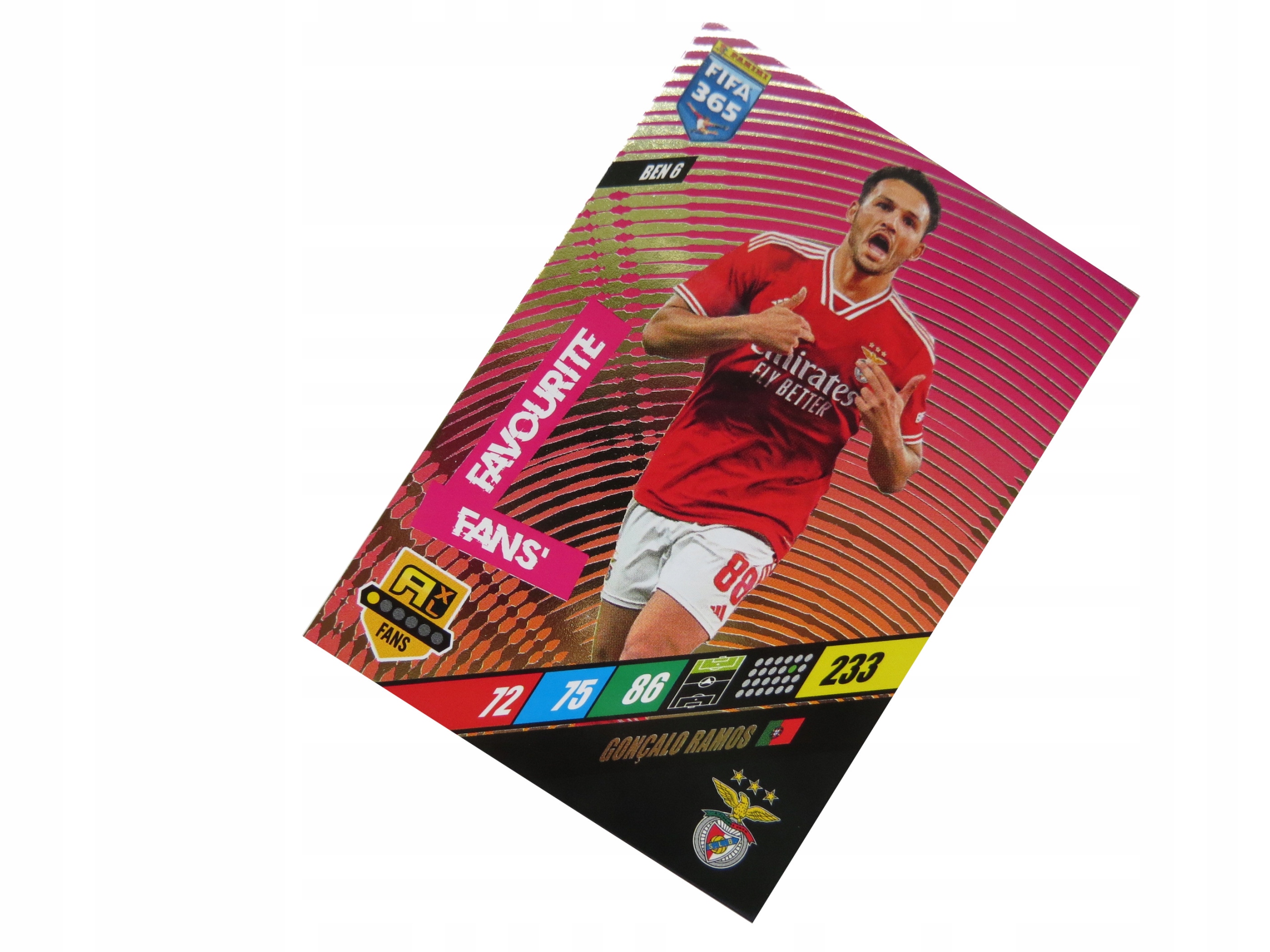 PANINI FIFA 365 2024 KARTY PIŁKARSKIE FANS' FAVOURITE GONCALO RAMOS BEN 6