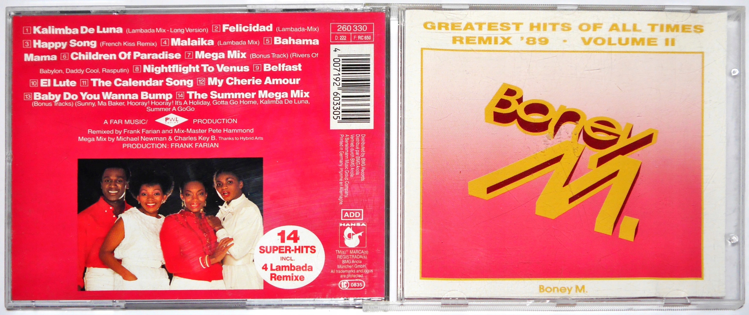 Boney M. Greatest Hits Of All Times Remix '89 13313168639 Sklepy