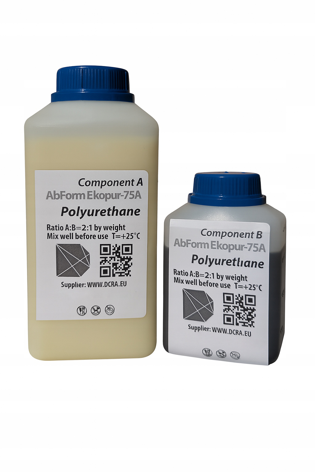 Polyuretan kaučuková pružná polyuretanová pryskyřice Ekopur- Shore 75A 3kg